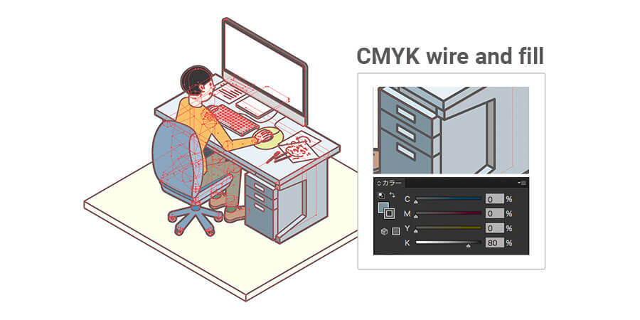 CMYKモードで作っています